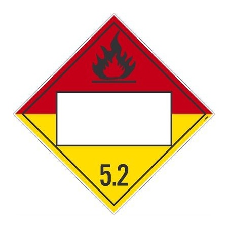 Organic Peroxide Blank 5.2 Red/Yellow, Pk100, DL18BP100